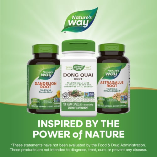 Nature's Way Dong Quai Root Capsules 1130 mg Perspective: bottom