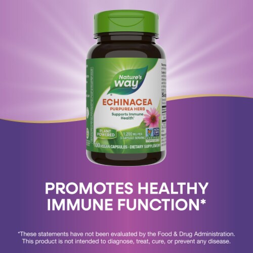 Nature's Way Echinacea Purpurea 400mg Capsules Perspective: bottom