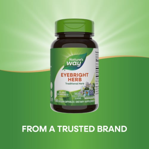 Nature's Way Eyebright Herb Capsules 860 mg Perspective: bottom