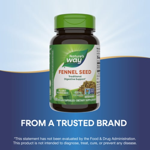 Nature's Way Fennel Seed Capsules Perspective: bottom
