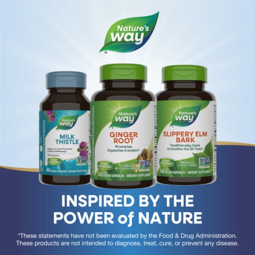 Nature's Way® Ginger Root Capsules 1100 mg Perspective: bottom