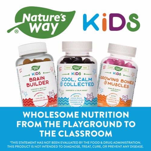 Nature's Way Kids Cool Calm And Collected Ages 8+ Grape Flavored Vegetarian Gummies Perspective: bottom
