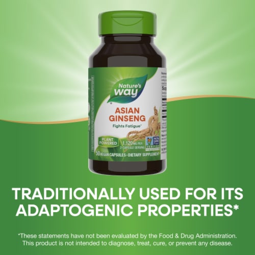 Nature's Way® Asian Ginseng Root Capsules Perspective: bottom