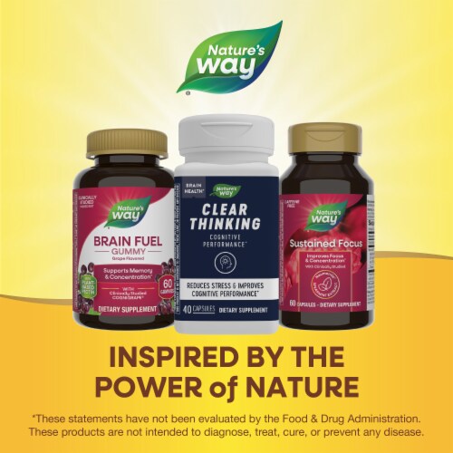 Nature’s Way Clear Thinking Nootropic Brain Health With Ashwagandha Capsules Perspective: bottom