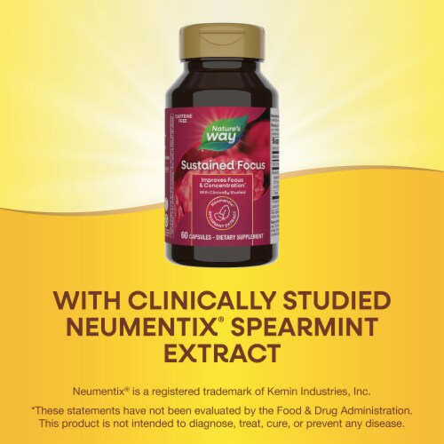 Nature’s Way Sustained Focus Nootropic Brain Health With L Theanine Capsules Perspective: bottom