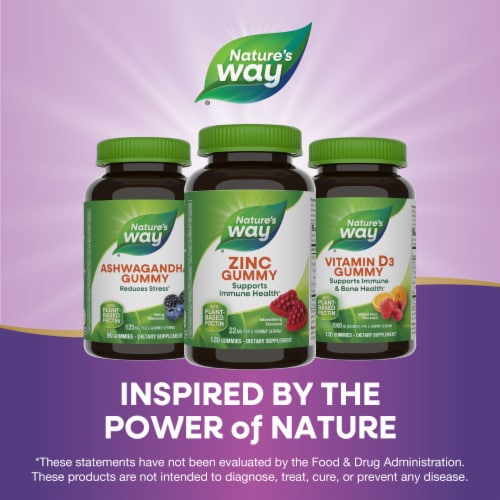 Nature's Way Mixed Berry 11 mg Zinc Gummies Perspective: bottom