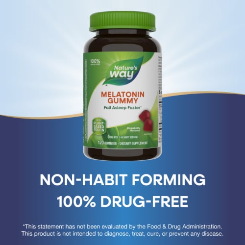 Nature's Way Strawberry Melatonin Gummies Perspective: bottom