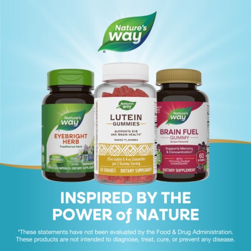 Nature's Way Lutein Mango Flavored Gummies Perspective: bottom