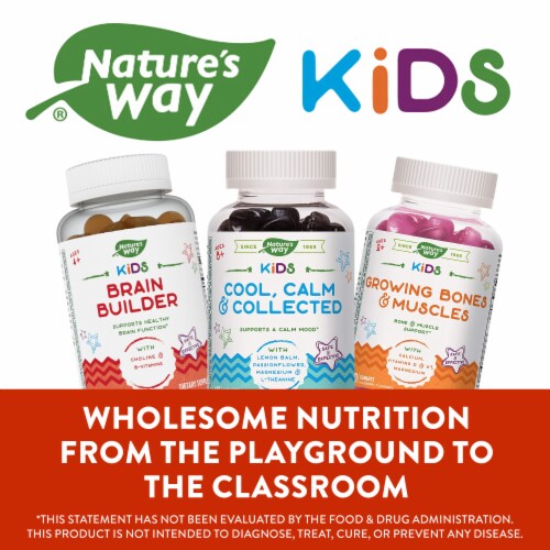 Nature's Way Kids Brain Builder Dietary Supplement Gummies Perspective: bottom