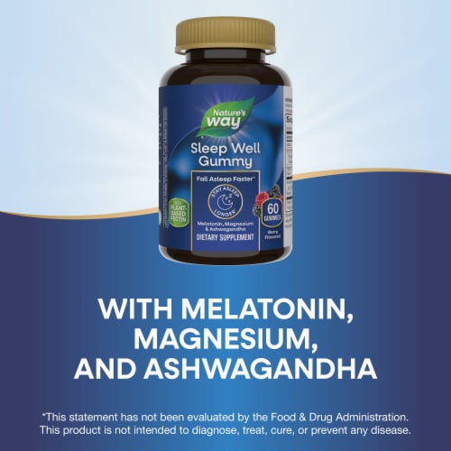 Nature's Way® Sleep Well 3 in 1 Support Gummies with Melatonin and Magnesium Perspective: bottom
