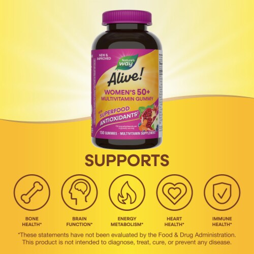 Nature's Way Alive!® Women's 50+ Gummy Multivitamin Perspective: bottom