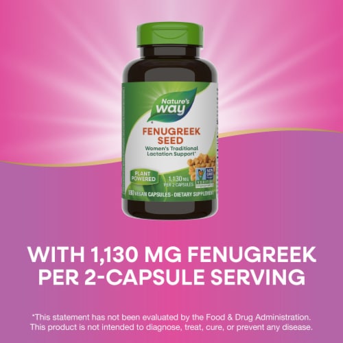Nature's Way® Non GMO Fenugreek Seed Capsules 610 mg Perspective: bottom