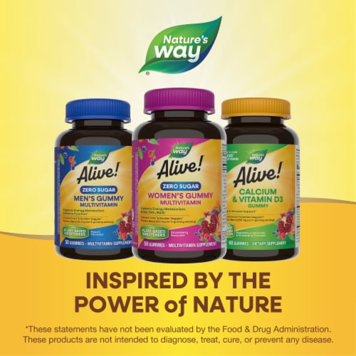 Nature's Way Alive! Zero Sugar Women's Gummy Multivitamins Perspective: bottom