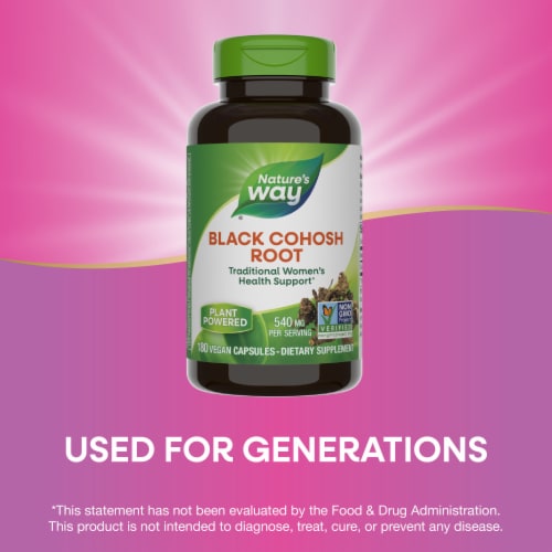 Nature's Way® Black Cohosh Root 540mg Capsules Perspective: bottom