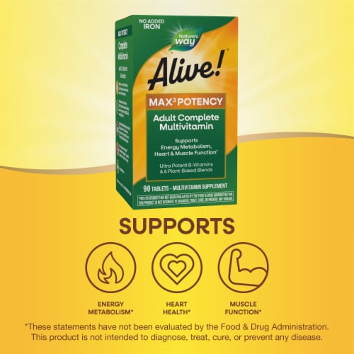 Nature's Way® Alive!® Multivitamin Max Potency Tablets Perspective: bottom