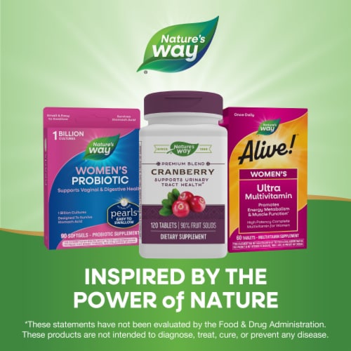 Nature's Way Cranberry Standardized Tablets Perspective: bottom