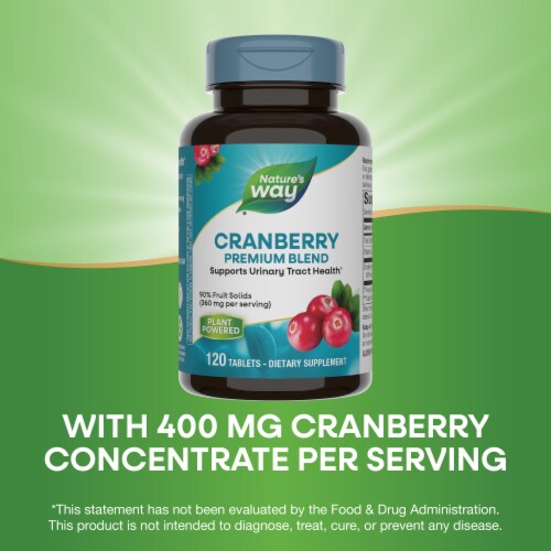 Nature's Way Premium Blend Cranberry with Vitamin C Antioxidant Support Tablets Perspective: bottom