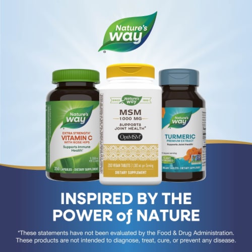 Nature's Way MSM Tablets 1000 mg Perspective: bottom