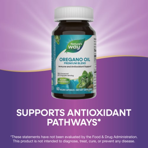 Nature's Way® Standardized Oregano Oil Vegan Capsules Perspective: bottom