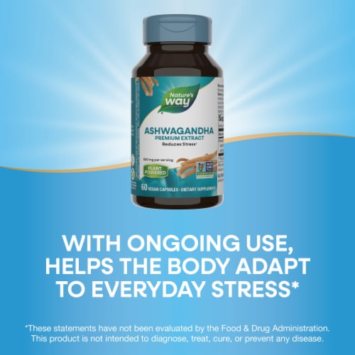 Nature's Way® Ashwagandha Standardized Vegan Capsules Perspective: bottom