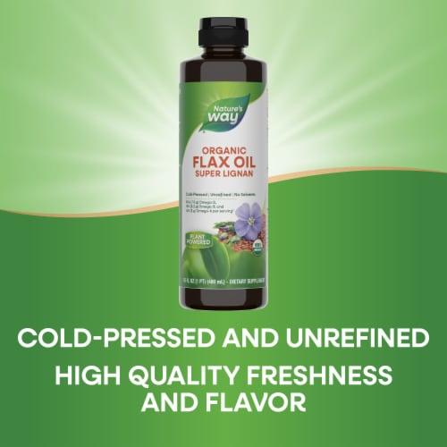Nature's Way® Super Lignin Organic Flax Oil Perspective: bottom