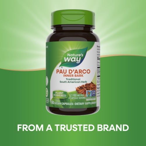 Nature's Way® Pau D'arco Inner Bark Capsules 1090 mg Perspective: bottom