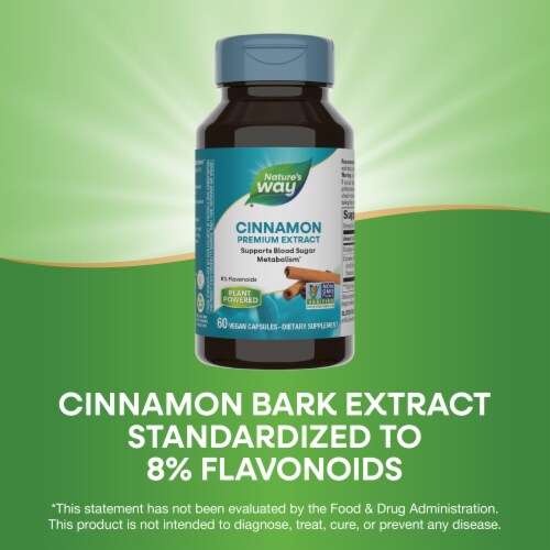 Nature’s Way Cinnamon Premium Extract With Cinnamon Bark Extract 8% Flavonoids Capsules Perspective: bottom
