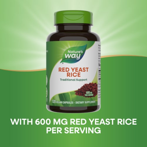 Nature's Way® Red Yeast Rice Vegan Capsules 600mg Perspective: bottom