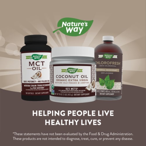 Nature's Way Organic Extra Virgin Coconut Pure and Unrefined Cold Pressed USDA Organic Oil Perspective: bottom