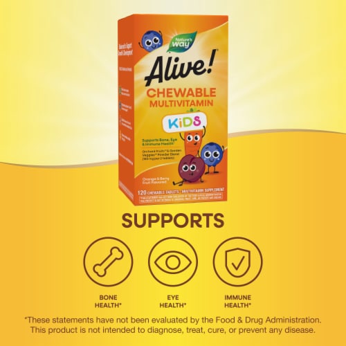 Nature's Way Alive! Kids Chewable Multivitamin Perspective: bottom