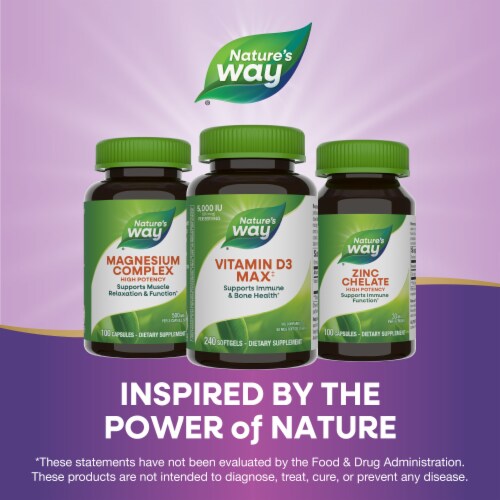 Nature's Way Vitamin D3 Max Bone and Immunity Supplement Softgels Perspective: bottom