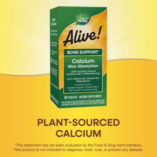 Nature's Way Alive!® Calcium Bone Formula Max Absorption Tablets Perspective: bottom