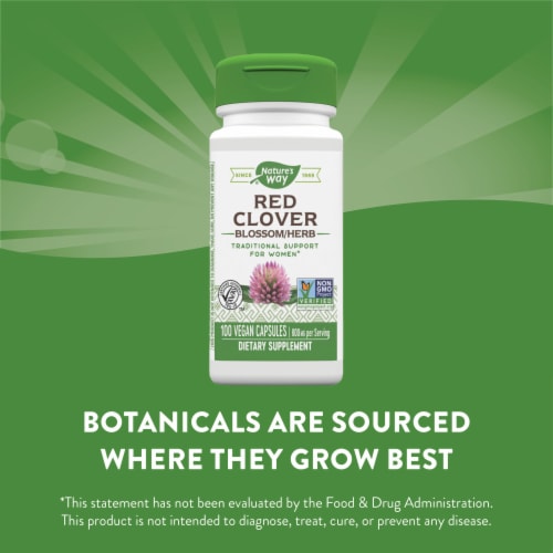 Nature's Way Red Clover Blossom & Herb Capsules Perspective: bottom