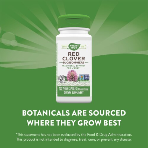 Nature's Way Red Clover Blossom & Herb Capsules Perspective: bottom