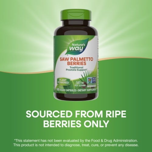 Nature's Way® Saw Palmetto Berries Vegan Capsules Perspective: bottom