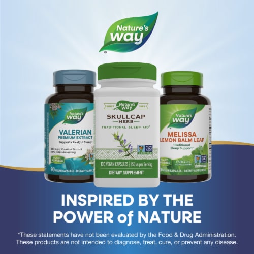 Nature's Way Scullcap Herb Capsules Perspective: bottom