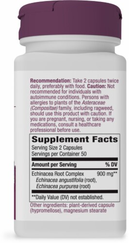 Nature's Way® Echinacea Root Complex Dietary Supplement Vegan Capsules 900mg Perspective: bottom
