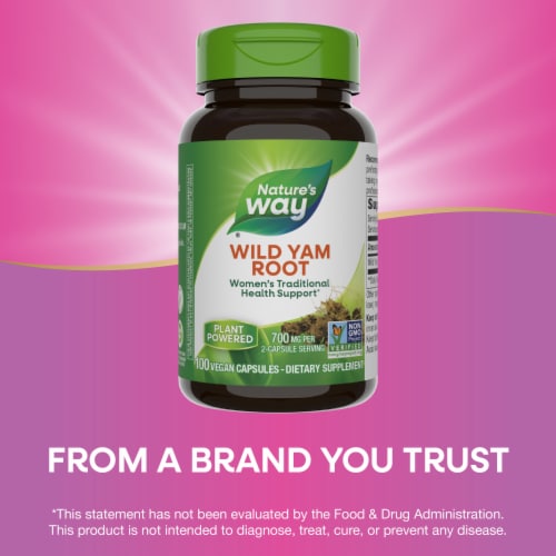 Nature's Way® Wild Yam Root Capsules 850 mg Perspective: bottom