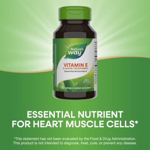 Nature's Way® Vitamin E D-Alpha Tocopherol Softgels Perspective: bottom