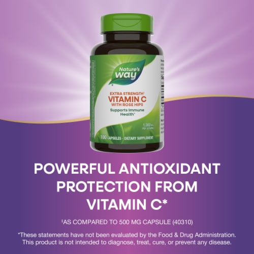 Nature's Way® Vitamin C with Rose Hips Capsules 1000mg Perspective: bottom