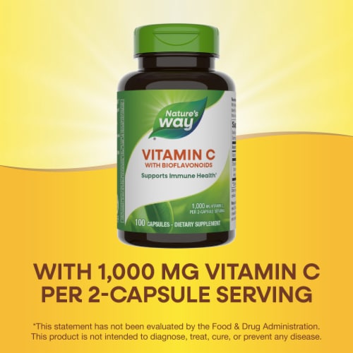 Nature's Way® Vitamin C Bioflavonoids Dietary Supplement Capsules Perspective: bottom