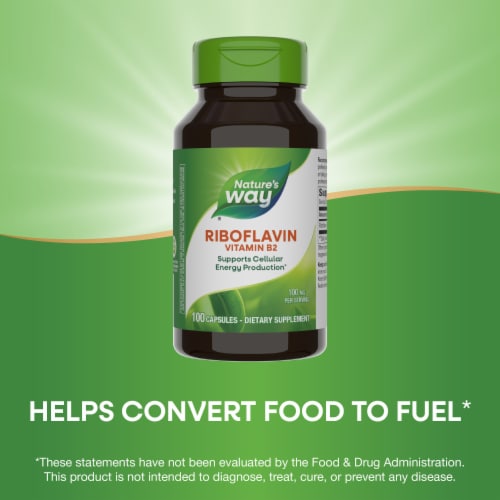 Nature's Way® Riboflavin Vitamin B2 Capsules 100mg Perspective: bottom
