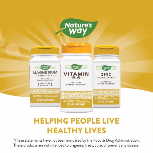 Nature's Way Vitamin B-6 Capsules Perspective: bottom
