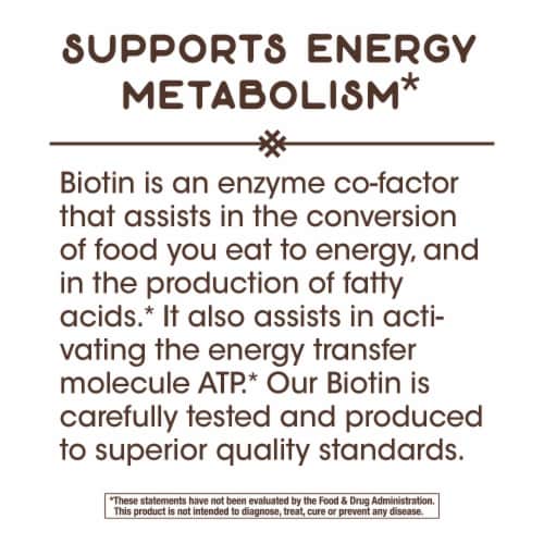 Nature's Way® Biotin 1000 mcg Once Daily Energy Release Lozenges Perspective: bottom