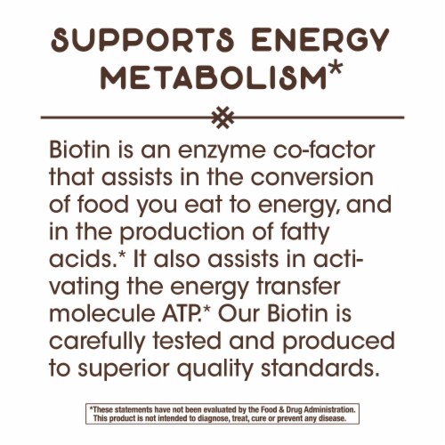 Nature's Way® Biotin 1000 mcg Once Daily Energy Release Lozenges Perspective: bottom