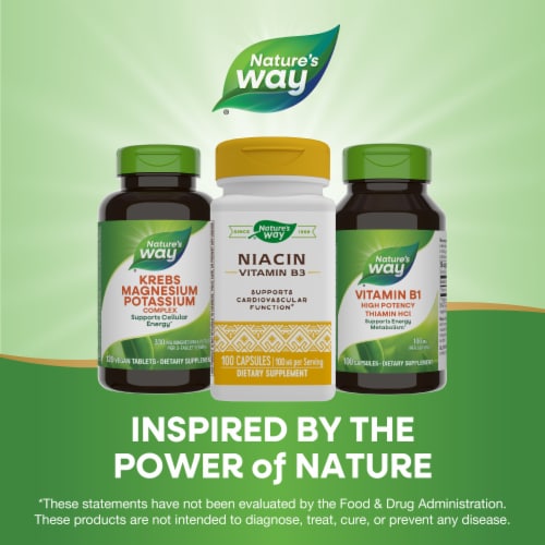 Nature's Way® Niacin Vitamin B3 Capsules Perspective: bottom