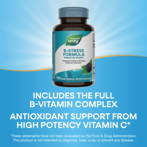 Nature's Way B-Stress Formula Capsules Perspective: bottom