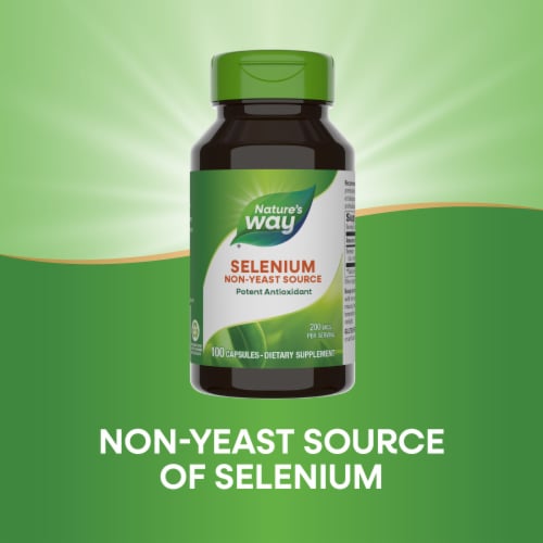 Nature's Way Selenium Non Yeast Source Potent Antioxidant Capsules 200 mcg Per Serving Perspective: bottom
