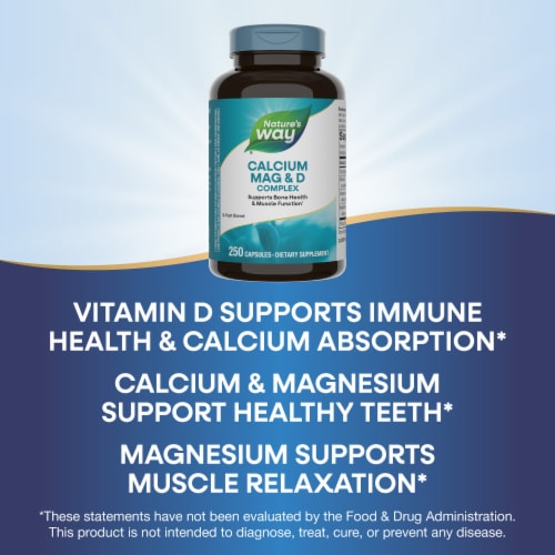 Nature's Way® Calcium Magnesium & D Complex Capsules Perspective: bottom