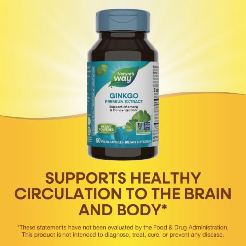 Nature's Way® Ginkgo Standardized Capsules Perspective: bottom